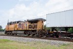 UP 5657 brings up the rear of an eastbound freight 